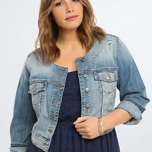 Torrid Cropped Denim Jacket